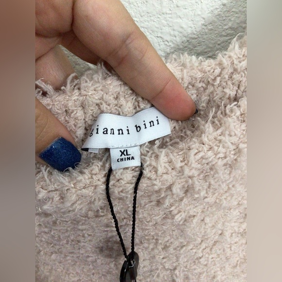 Gianni Bini Hannah Teddy Scoop Neck Crop Tank Top XL - Picture 3 of 5